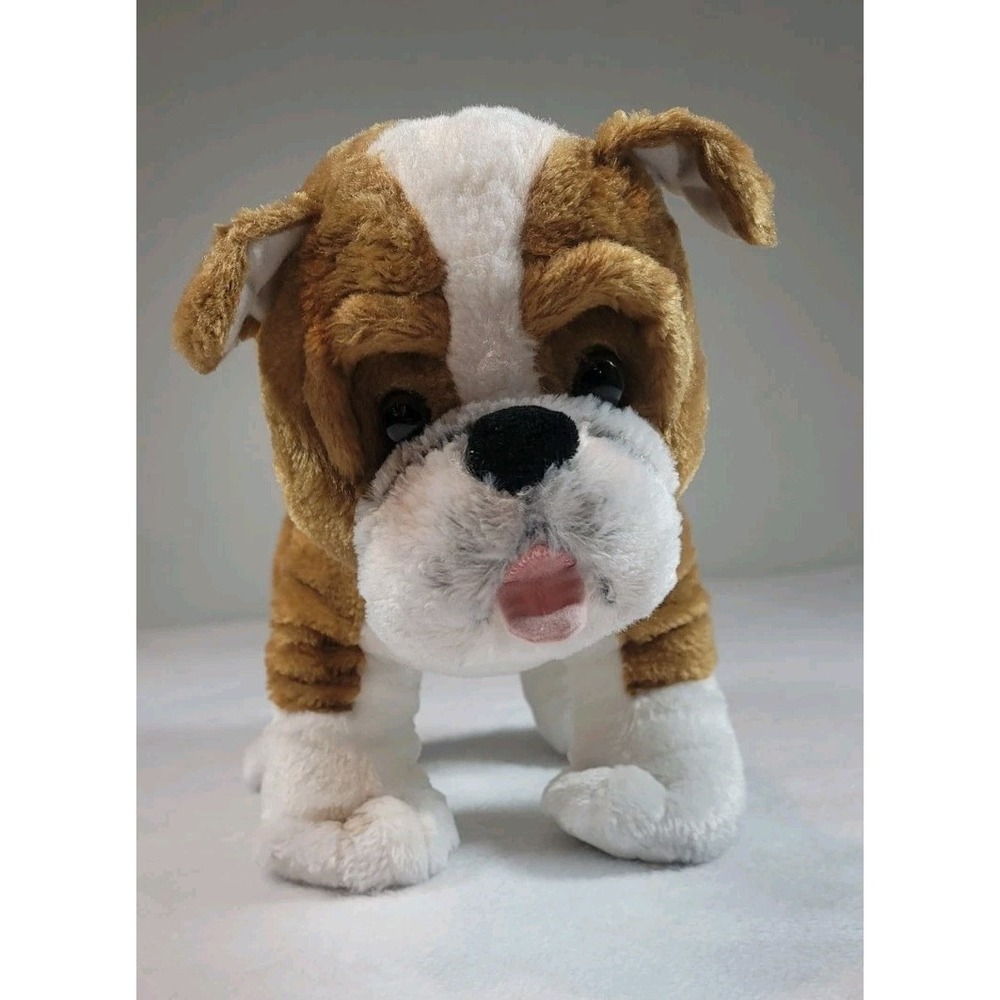 2014 Build A Bear Brown & White English Bulldog 15" Plush Stuffed‎ Animal